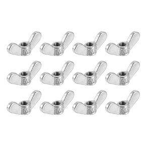 uxcell M10x1.5mm Wing Nut 4 Pcs, 304 Stainless Steel Butterfly Wing Nuts Fasteners Parts Hand Twist Tighten Wing Nuts for Machinery Electronic Equipment DIY, Silver
