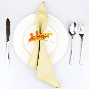Fall Decor Napkin Rings Golden Maple Leaf Pumpkin Mushroom Autumn Table Decoration Thanksgiving Wooden Napkin Rings Set of 12 Pieces