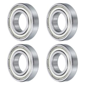 uxcell 4 Pcs 16004-2Z Deep Groove Ball Bearing, 20mm x 42mm x 8mm High Carbon Chrome Steel Z3 Double Rubber Sealed Bearing (ABEC1)