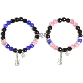 YANCHUN TV Girl Matching Bracelets for Best Friends Matching TV Girl Bracelets Couple Bracelets Friendship Bracelets Long Distance Relationship Bracelets Valentine s Day Gifts for Gf Bf Bff Bestie