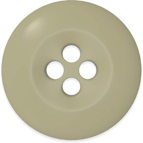 Army Military Buttons 4-Holes Polished Matte Finish Buttons 30L Military Khaki Colour Measuring 0.75in Pack of 12