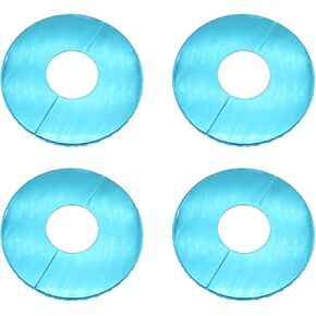 4 Pcs 4.0 Inch Wall Split Flange Stainless Steel Round Escutcheon Plate Wall-Mounted Self-Adhesive Water Pipe Cover for Water Pipe Faucet Decoration Accessories