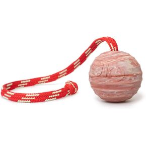Julius-K9 IDC Natural Rubber Ball with Closable Handle, Horizontally Grooved, 70 mm