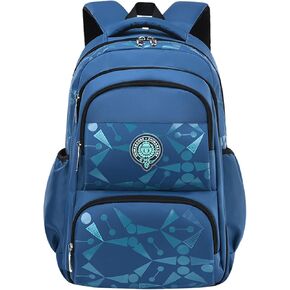 Backpack for Boys School Backpack for Teens Waterproof Lightweight School Bags 6-12 Years Old(Grey)