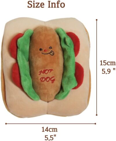 GOSUNY TOYS Dog Snuffle Toy, Squeaky and Crinkly Dog Toy, Interactive Small Dog Toys, Hamburg Steak Dog Toys for Small Breed in Kuwait