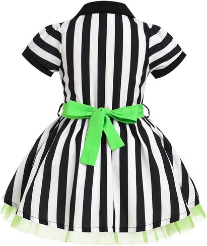 IWEMEK Girls 1950s Housewife Dress with Apron Polka Dot Dress 50s Housewife Costume Kids Halloween Cosplay Dress Bow Headband in Saudi Arabia