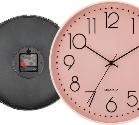 Wall Clock Silent No Ticking Accurate Quartz Sweep Movement Modern Decor for Living Room Bedroom Office (Orange) in Saudi Arabia