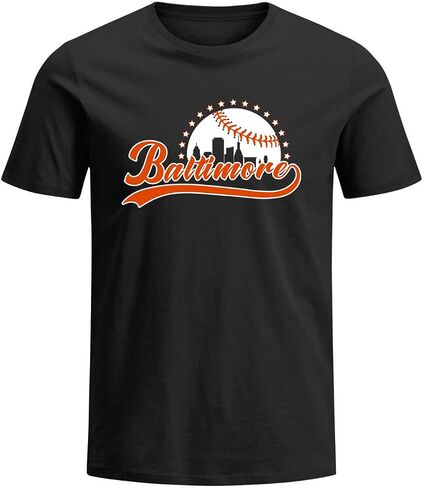 Classical City Men's Apparel for Baseball Fans Short Sleeve Shirt Cityscape Skyline T-shirt for Men Women in Saudi Arabia