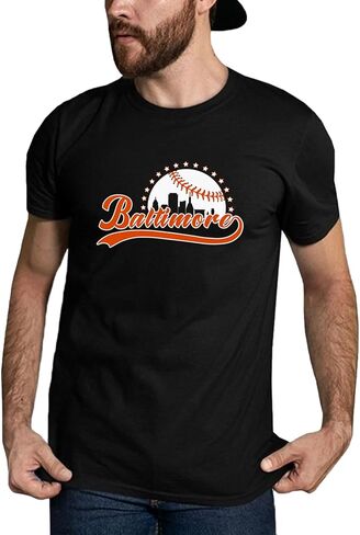 Classical City Men's Apparel for Baseball Fans Short Sleeve Shirt Cityscape Skyline T-shirt for Men Women in Saudi Arabia