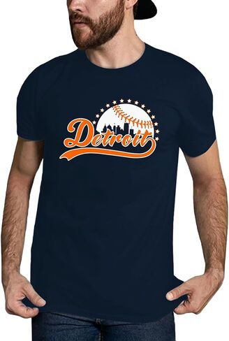 Classical City Men's Apparel for Baseball Fans Short Sleeve Shirt Cityscape Skyline T-shirt for Men Women in Saudi Arabia