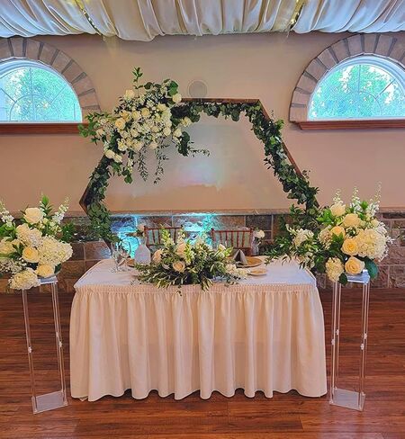 Algasan Acrylic decorative flower stand for Centerpieces Wedding Tabletop Geometric Centerpiece Stand-Floor Column Display Stand for Wedding Ceremony Party Reception Decoration (39.37in TALL 4PCS) in Saudi Arabia
