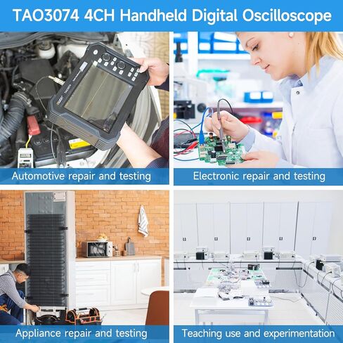 OWON TAO3104 4CH Handheld Digital Oscilloscope with 100MHz Bandwidth and 1GS/s Sample Rate,40M record length,SCPI, and LabVIEW Supported, 8 inch high resolution LCD in Saudi Arabia