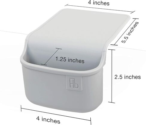 Lil' Holster Mini (Stone with Flower Sponge) - Silicone Sponge Holder, Kitchen Organizer, Dishwasher Safe, Drains Sponges, Clings to Sink, Non-Porous Surface, Easy to Clean, 5.94 x 4.17 x 2.09 in in Saudi Arabia