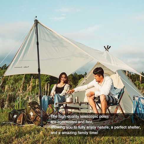 Telescoping Tent Poles Adjustable Tarp Poles Camping Stainless Steel Lightweight Tent Poles for Trap Sun Sails Canopy Awning Shelter Backpacking Hiking 78 in Set of 4 in Saudi Arabia