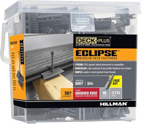 Deck Plus Eclipse Hidden Deck Fasteners, Deck Screws, Wood Screws, Stainless Steel, Brown, 360 Pack in Saudi Arabia