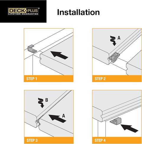 Deck Plus Eclipse Hidden Deck Fasteners, Deck Screws, Wood Screws, Stainless Steel, Brown, 360 Pack in Saudi Arabia