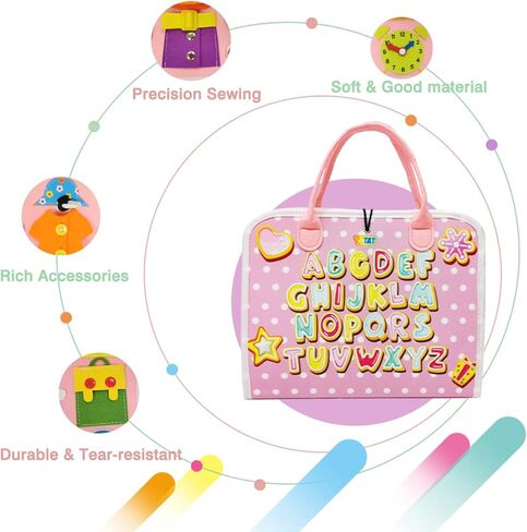 Toddler Busy Board Toys for Ages 2-4, Montessori Toys for 1 2 3 Year Old Boy and Girl, One Year Old Boy Birthday Gift, Educational Learning Busy Book Sensory Toys for Toddlers 1-3 in Kuwait