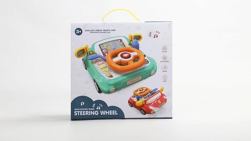 لعبة عجلة القيادة للأطفال، لعبة سيارة الأطفال الموسيقية للأطفال الصغار، عمر 1-2-3 سنوات، محاكاة التعلم التفاعلي، لعبة مقعد السيارة، تطور المهارات الحركية الدقيقة لعمر 1 2 3 سنوات من الأولاد والبنات in Kuwait