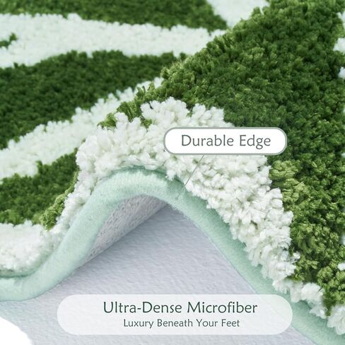 Green Leaf Bathroom Rugs-Tropical Leaves Shaped Bath Mat for Cute Bathroom Decor Alocasia Leaf Plant Rug for Boho Bedroom Washable Sage Green Shower Mat 20''x35.5'' in Kuwait