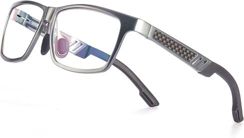 نظارات ANRRI الزرقاء لحجب الضوء للرجال، نظارات كمبيوتر بإطار معدني عصري مع فلتر للضوء الأزرق in Kuwait