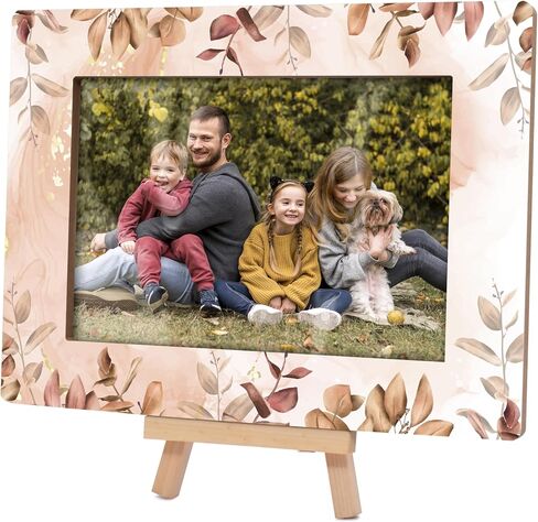 Picture Frames 4x6, Hello Summer Wooden Photo Frame with Easel, Birthday Vacation Gifts for Women Friends Bedroom Desk Tabletop Decor (B09) in Saudi Arabia