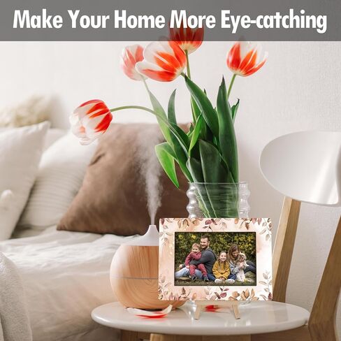 Picture Frames 4x6, Hello Summer Wooden Photo Frame with Easel, Birthday Vacation Gifts for Women Friends Bedroom Desk Tabletop Decor (B09) in Saudi Arabia