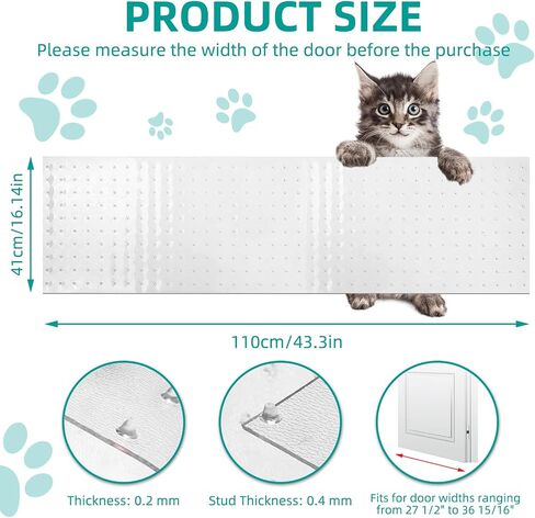 KHS Carpet Protector for Pets, 3.6Ft Plastic Carpet Protector for Doorway, DIY Non Slip Cat Carpet Protector Mat, Easy to Cut Carpet Scratch Stopper, Cat/Dog Scratch Guard Carpet in Kuwait