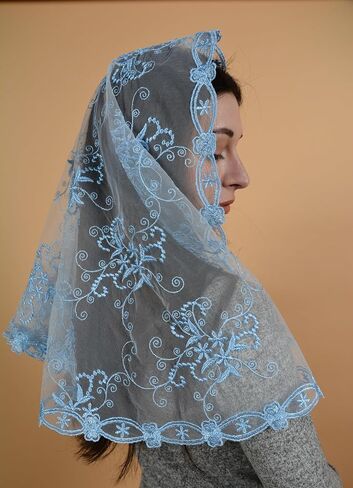 حجاب ماريا حجاب مانتيا الكاثوليكي حجاب إنفينيتي حجاب الكنيسة حجاب دانتيل حجاب إسباني غطاء رأس جماعي حجاب طويل in Kuwait