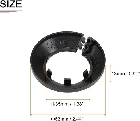 64x13mm(DxT) Pipe Cover Decoration - 4Pack - Good for Bathroom Kitchen 32mm Dia Pipe - PP Plastic Escutcheon - Brown in Saudi Arabia