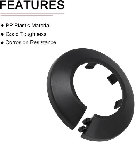 64x13mm(DxT) Pipe Cover Decoration - 4Pack - Good for Bathroom Kitchen 32mm Dia Pipe - PP Plastic Escutcheon - Brown in Saudi Arabia