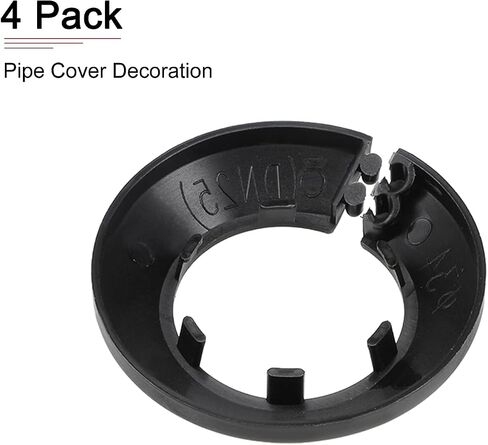 64x13mm(DxT) Pipe Cover Decoration - 4Pack - Good for Bathroom Kitchen 32mm Dia Pipe - PP Plastic Escutcheon - Brown in Saudi Arabia