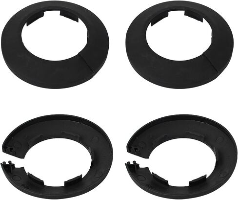 64x13mm(DxT) Pipe Cover Decoration - 4Pack - Good for Bathroom Kitchen 32mm Dia Pipe - PP Plastic Escutcheon - Brown in Saudi Arabia