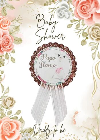 Llama Baby Shower Theme Pins or Sash for New Parents and Family to Be to Wear at the Gender Reveal in Kuwait