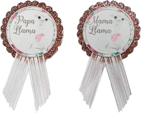 Llama Baby Shower Theme Pins or Sash for New Parents and Family to Be to Wear at the Gender Reveal in Kuwait