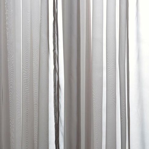 HPD Half Price Drapes SHCH-VOL3-96-SLDW Extra Wide Voile Poly Sheer Curtain (1 Panel), 100 in x 96 in, Solid Off White in Saudi Arabia