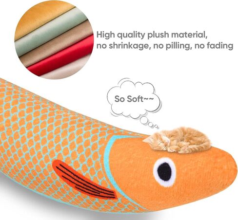 Catnip Toy, 3PCS Cat Chew Toys, Bite Resistant Catnip Toys with Bell Inside, Plush Cartoon Kitten Teething Interactive Toy for Cats in Kuwait
