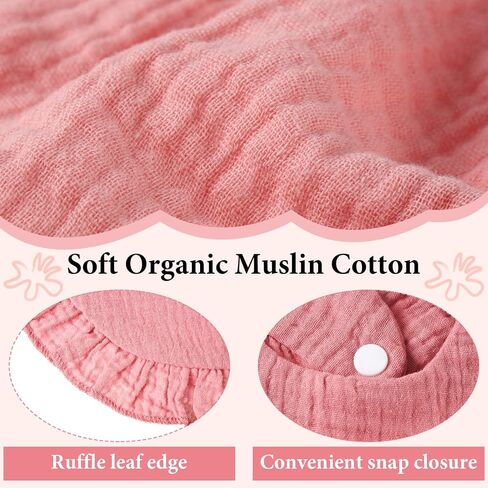 Kenning 18 Pcs Muslin Baby Bibs Bulk Absorbent Bandana Drool Bibs Adjustable Cotton Bibs with Snap Button for Boys Girls in Kuwait