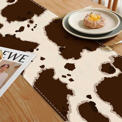 الأخضر الغريبة الجدول عداء مضمد والأوشحة الموسمية الكتان tablerunner للداخلية في الهواء الطلق المطبخ المنزل حزب عطلة طاولة الطعام ديكور 13 × 70 بوصة in Kuwait