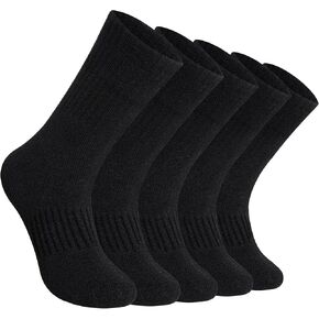DoSmart Womens Merino Wool Hiking Socks Thermal Warm Walking Boot Winter Crew Cushion Work Socks 5 Pairs