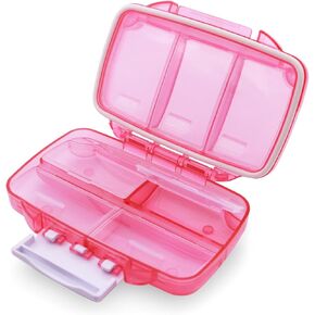 علبة حبوب الدواء محكمة الغلق، منظم حبوب السفر، موزع حبوب الدواء الكبير، صندوق حبوب الدواء اليومي، فارز الفيتامينات المحمول، 7 حجرات، حاوية مضادة للرطوبة، دواء يومي لمحفظة الجيب (أسود) in Kuwait