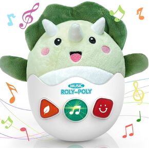 Baby Toys 0-6-12 Months, Plush Chick Musical Toys, Cute Stuffed Animal Infant Toys with Light & Sounds, Roly-Poly Sensory Toy Birthday Gift for Newborn Boys & Girls