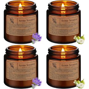 2 Pack Candles for Home Scented Aromatherapy Candles for Women Soy Wax Candles Jar Candles Lavender Candle Scented Candles Gift Set for Women Birthday Coworker Employee Anniversary