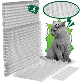 ohlela 8 Pack Scat Mat for Cats - 16 x 13 Inch Cat Repellent Mat with 1 Inch Spike is an Effective Stray Cat Repellent Outdoor & Indoor Mat to Deter Cats & Dogs. Cat Deterrent Indoor 11.5sqft Coverage