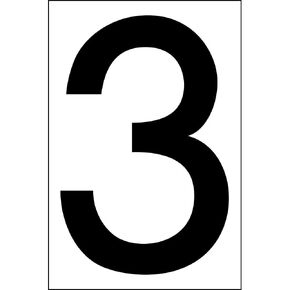 4" Vinyl Number Stickers of Number 6, 50-pk. - Permanent Self Adhesive Clear-Back Vinyl with Black Number Decals - Complies with DOT Regulations - J. J. Keller & Associates