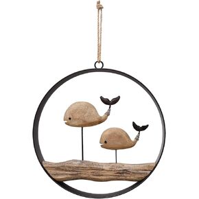 Wooden Seagull Decor Hanging Wood Seagull Decoration for Wall, Rustic Nautical Seagull Decor Beach Theme Home Decoration Seagull Sculpture Home Decor Bathroom Bedroom Lake House Decor