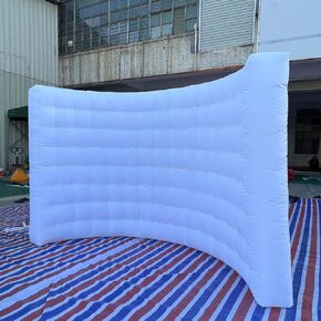 Vinfgoes Inflatable Photo Booth Wall with Led Lights |10' L x 5' W x 7.6' H| Inflatable Photo Booth Backdrop for Advertising, Bars, Shopping Malls, Party Wedding