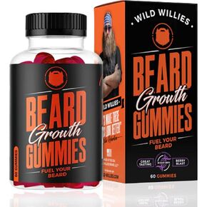 Wild Willies Beard Growth Vitamins Supplement Beard Growth Pills for Fuller & Thicker Beard, Formulated with Biositol Complex & 19 Hair Grooming Nutrients - 60 Capsules