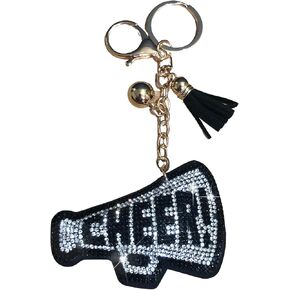 Popfizzy Rhinestone Blue Pickleball Keychain for Women, Bling Pickleball Backpack Keychain for Girls, Pickleball Gifts