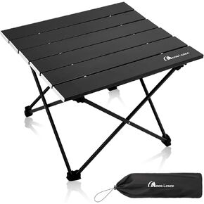 MOON LENCE Camping Table,Folding Beach Table,Small ,Outdoor Ultralight Aluminum Camping Table, Portable Compact Backpacking/Travel Table for Beach, Picnics,Cooking, Hiking