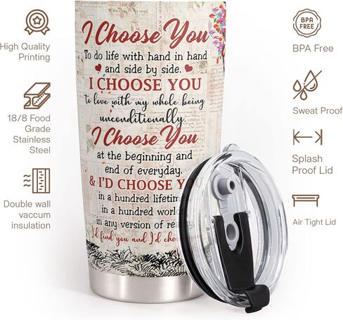 Macorner Gifts for Wife - Wife Gifts - Romatic Valentines day gifts for Her - Valentines day gifts for wife - Stainless Steel Tumbler 20oz I Love You Wife Gifts in Saudi Arabia